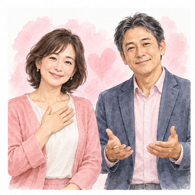 寄り添う伴走タイプの男女ペア